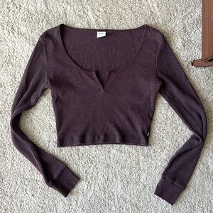 TNA Waffle Knit Crop Top